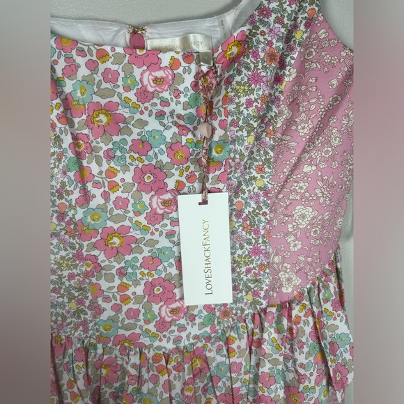 NEW NWT LOVESHACKFANCY  Genetta Liberty Fabric Bustier Ruffle Mini Dress - Picture 9 of 16